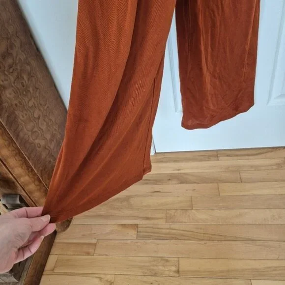 🍄50% ANTHROPOLOGIE Orange Jumpsuit sz S - Picture 6 of 10